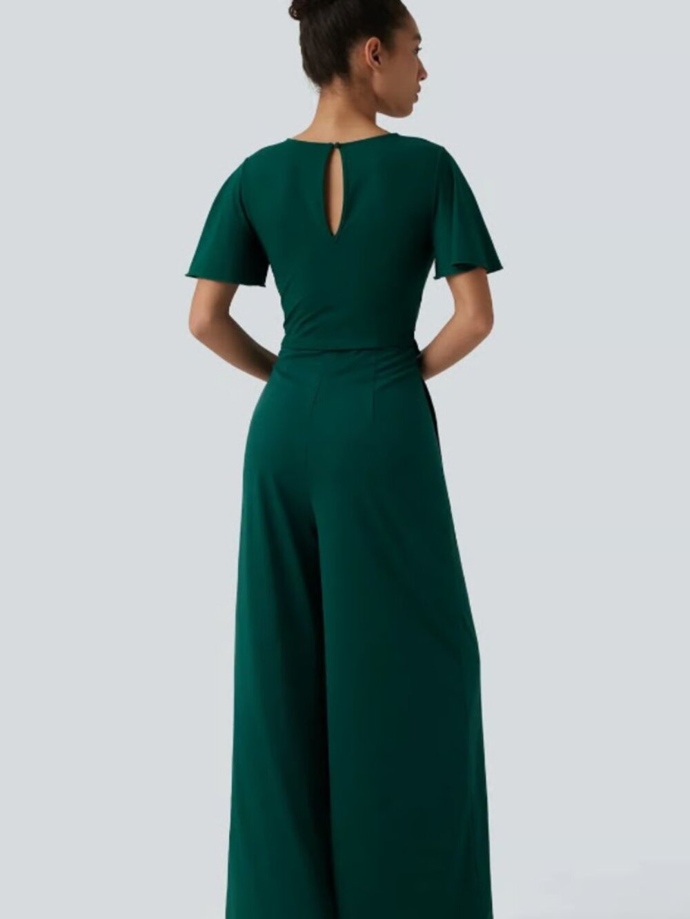 EUC - Halara Round Wide Leg Jumpsuit with Pockets - Size L - Picture 2 of 9